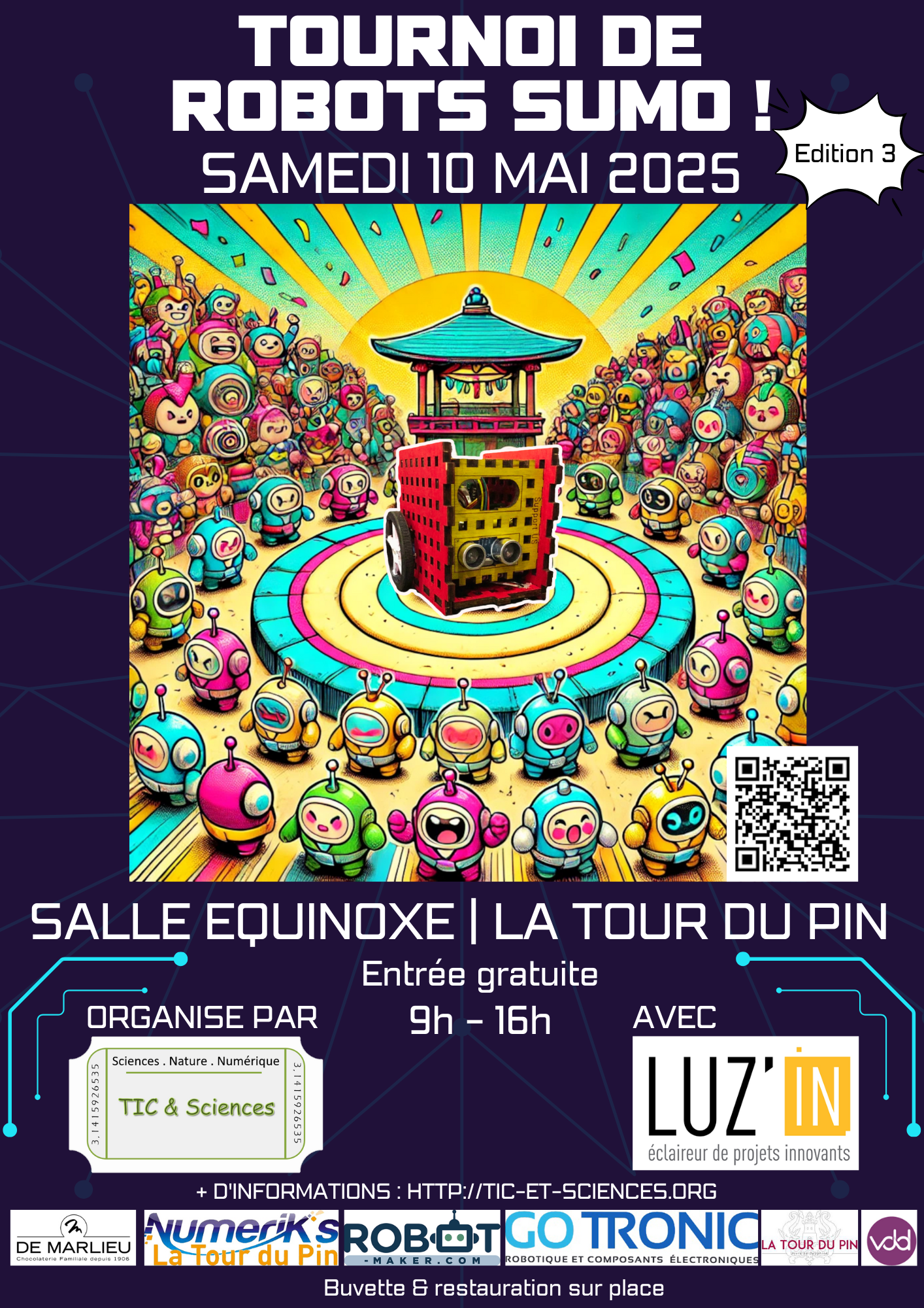 Affiche tournoi robots sumo 2025 Affiche tournoi robots sumo 2025